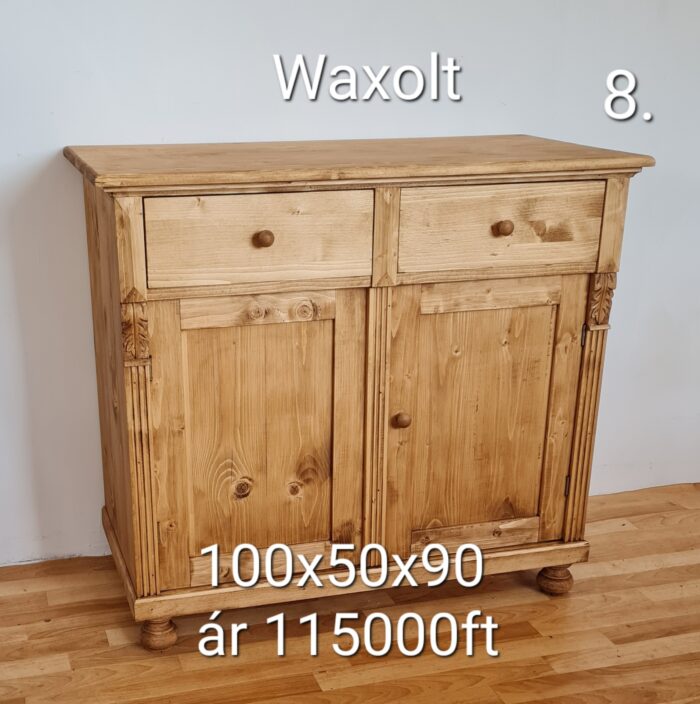 W. Ajtós komód, díszes 100x50x90cm - új készítésű - Image 4