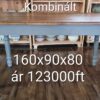 E. Esztergált lábú asztal 160x90x80 - új készítésű - Image 13