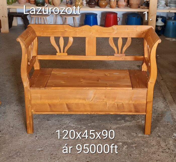 A. Tulipános karosláda 120x45x90cm – új készítésű - Image 11