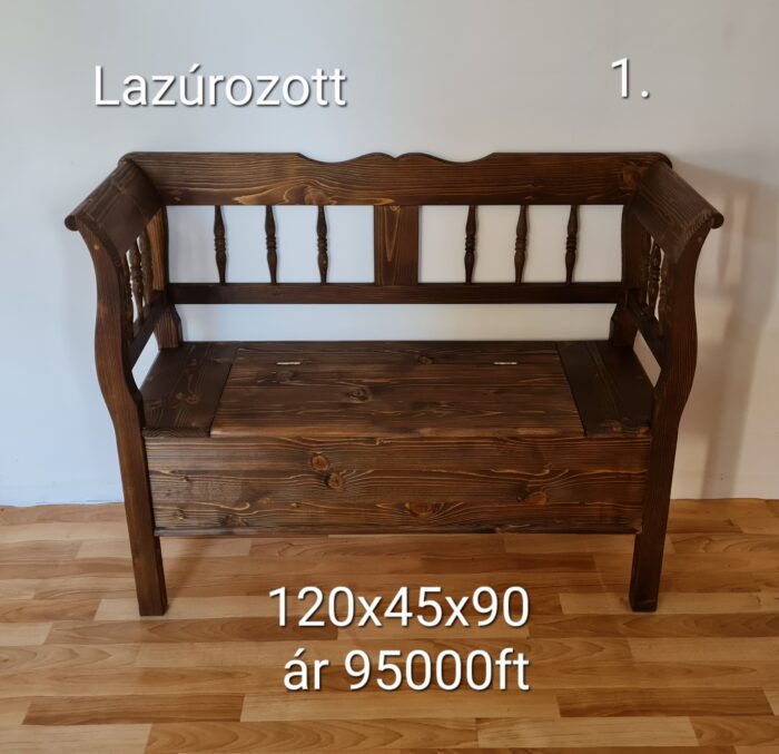 B. Esztergált karosláda 120x45x90cm – új készítésű - Image 4