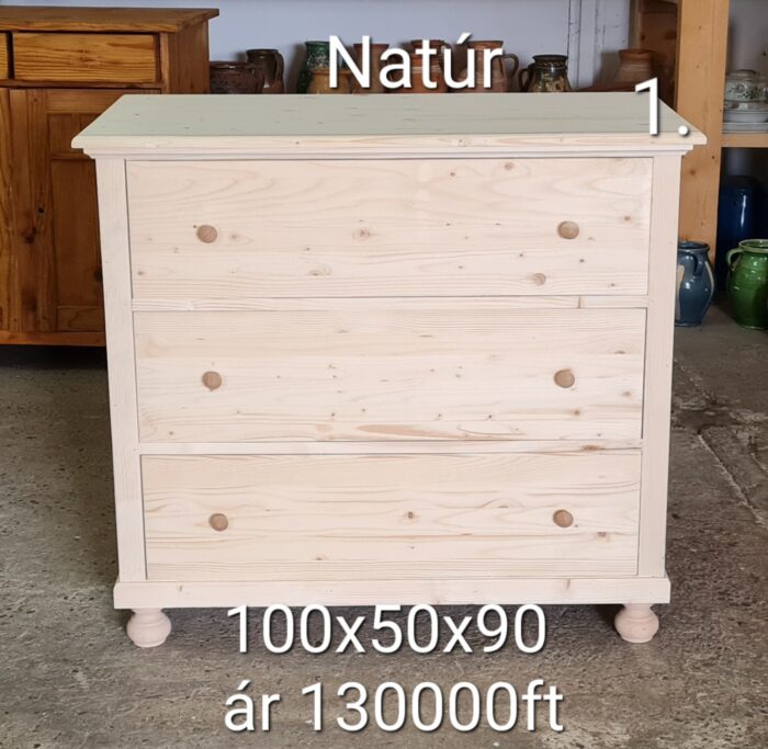 A. Komód 3fiókos 100x50x90cm - új készítésű - Image 2