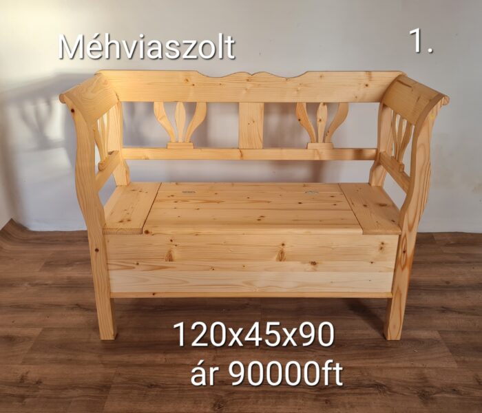 A. Tulipános karosláda 120x45x90cm – új készítésű - Image 7