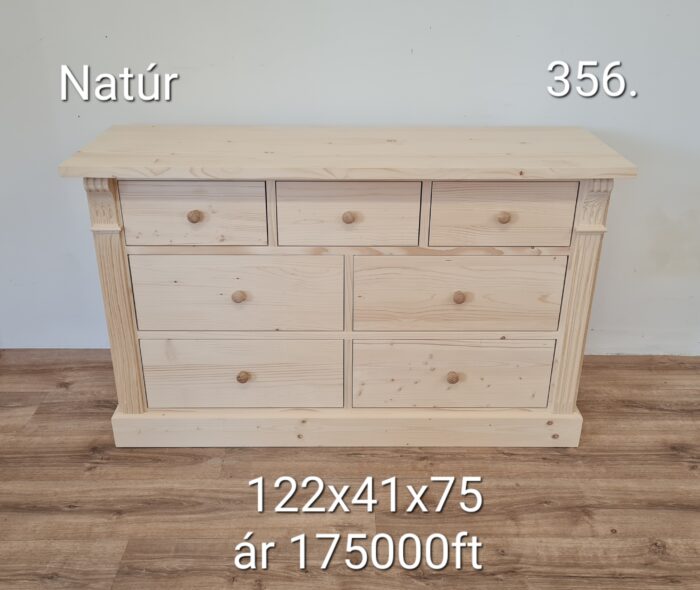 I. Komód 7fiókos, díszes 122x41x75cm - új készítésű - Image 2