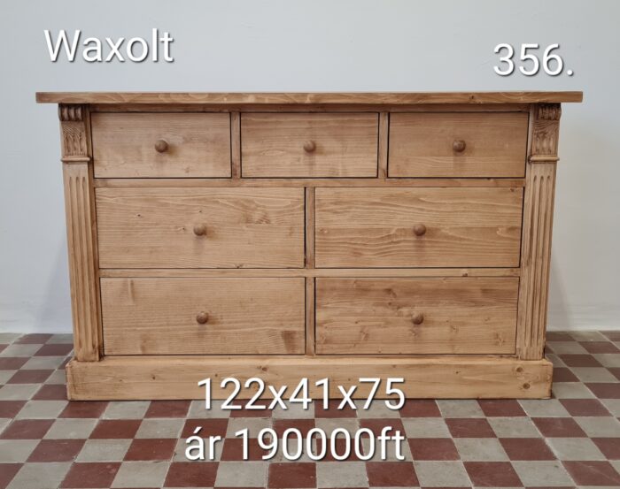 I. Komód 7fiókos, díszes 122x41x75cm - új készítésű - Image 4