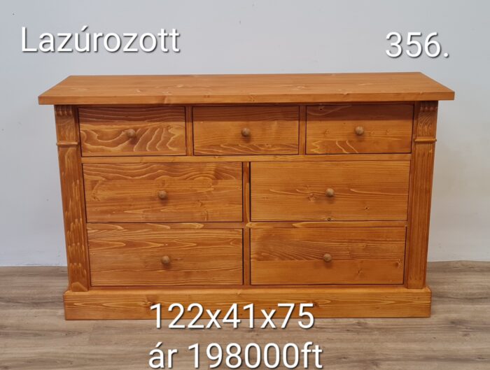 I. Komód 7fiókos, díszes 122x41x75cm - új készítésű - Image 7