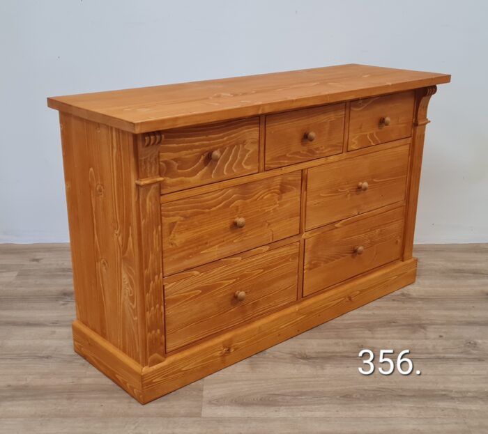 I. Komód 7fiókos, díszes 122x41x75cm - új készítésű - Image 9