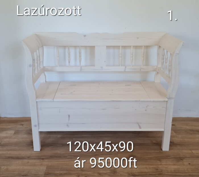 B. Esztergált karosláda 120x45x90cm – új készítésű - Image 12