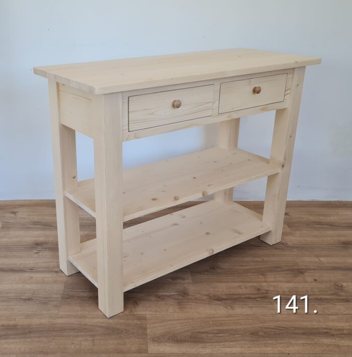 J. Konzolasztal 110x45x89cm - új készítésű
