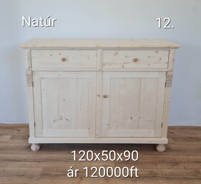 ZA. Ajtós komód, díszes 120x50x90cm - új készítésű - Image 2