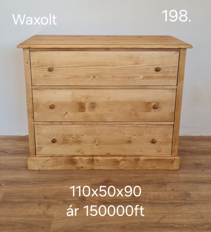 J. Komód 3fiókos 110x50x90cm - új készítésű - Image 4