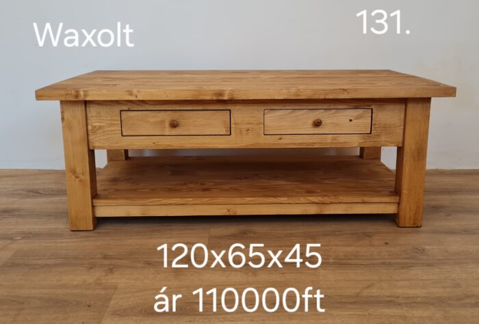 P. Egyenes lábú kávé asztal 120x65x45 - új készítésű - Image 4