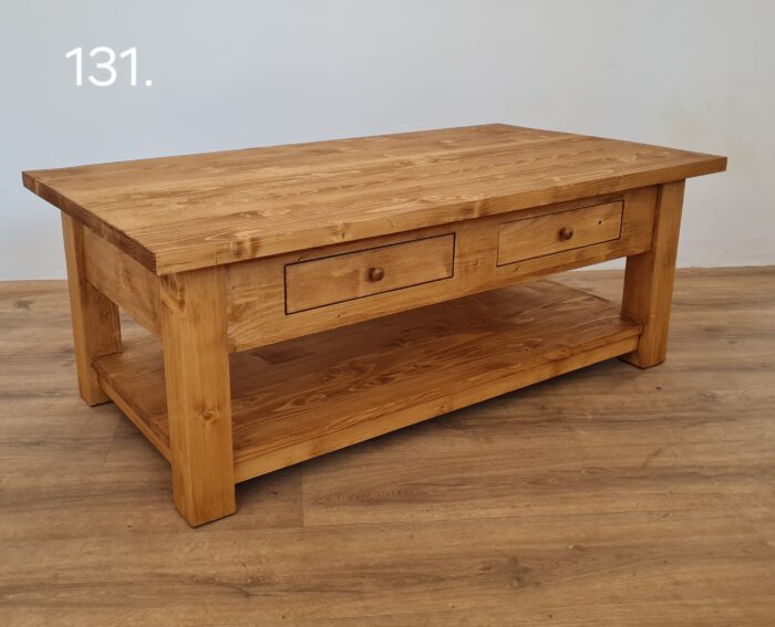 P. Egyenes lábú kávé asztal 120x65x45 - új készítésű - Image 5