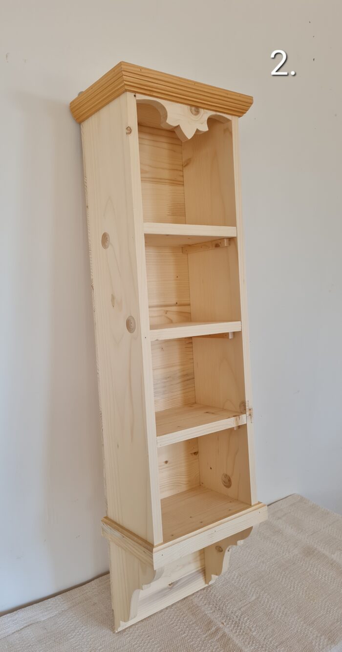L. Fali polc 29,5x18x101cm - új készítésű