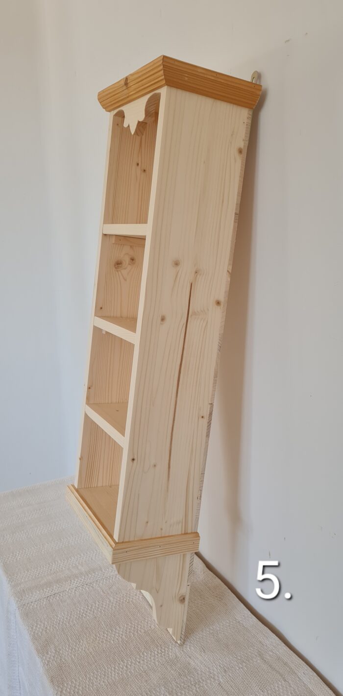 N. Fali polc 29x18x101,5cm - új készítésű