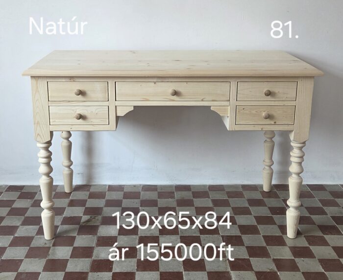 K. Íróasztal 130x65x84 - új készítésű - Image 2