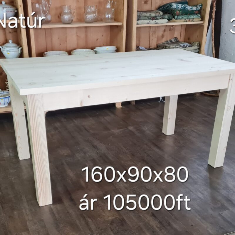 F. Egyenes lábú asztal 160x90x80 - új készítésű