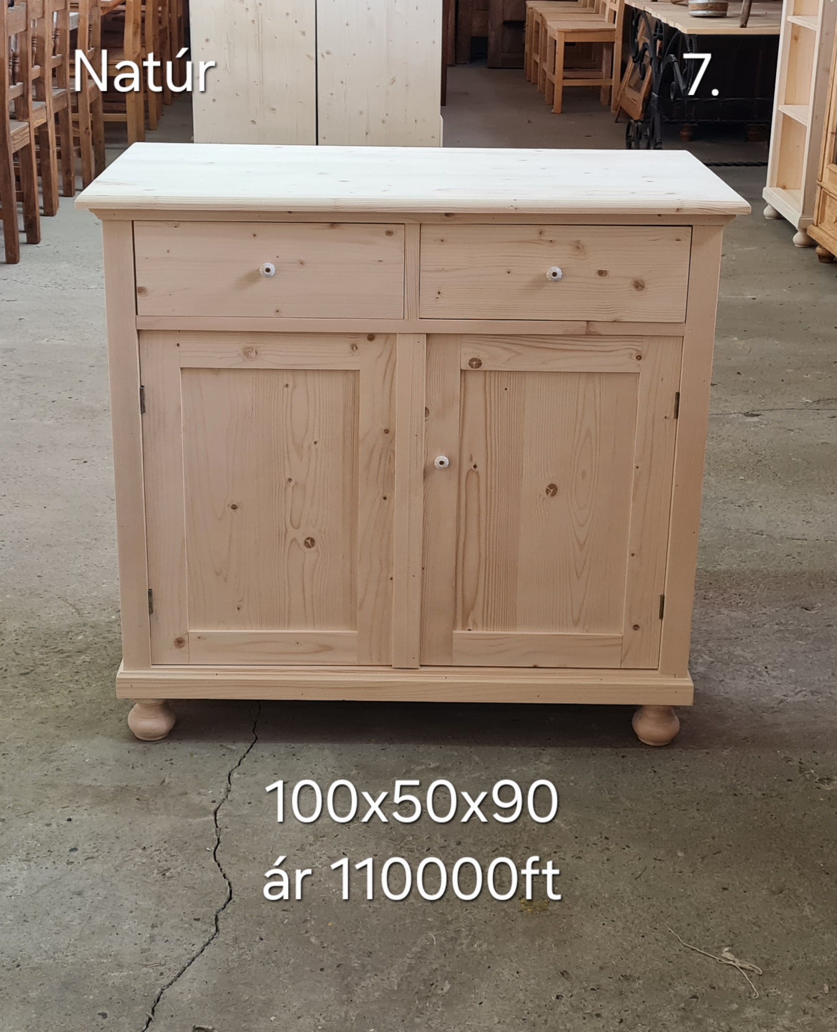 V. Ajtós komód 100x50x90cm - új készítésű - Image 2