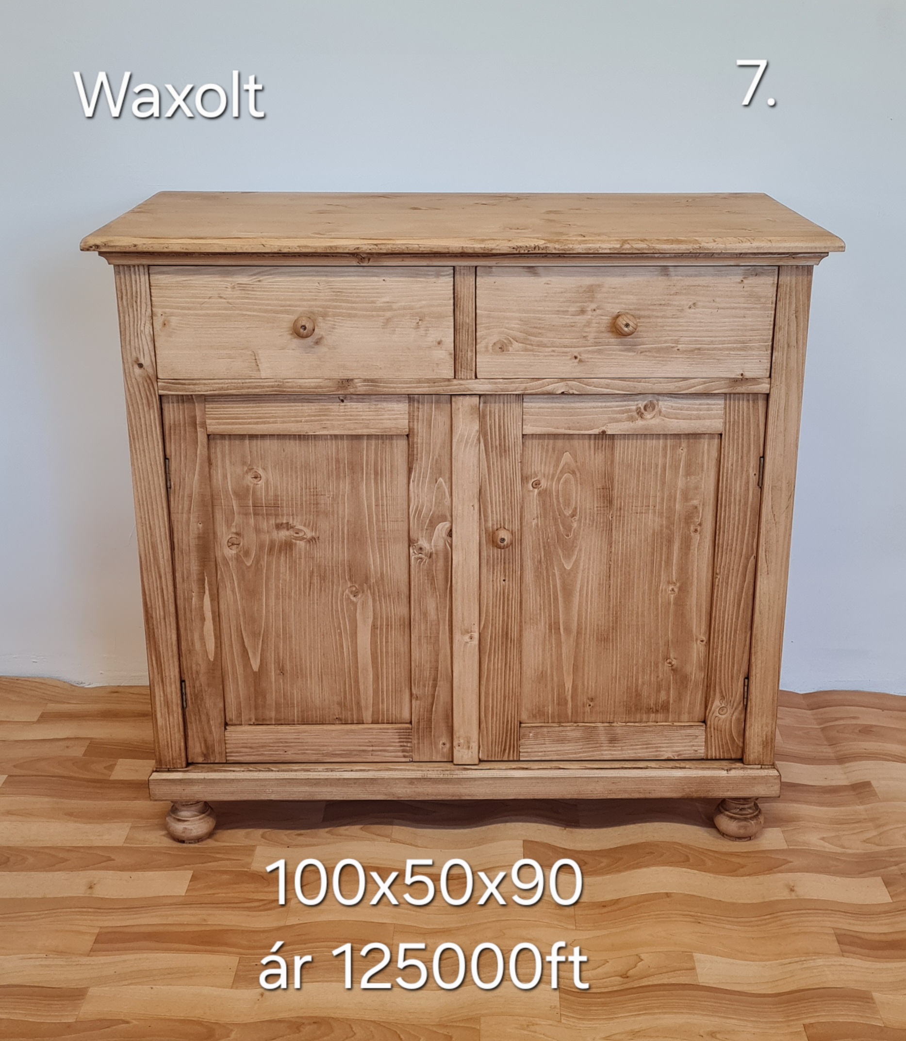 V. Ajtós komód 100x50x90cm - új készítésű - Image 4