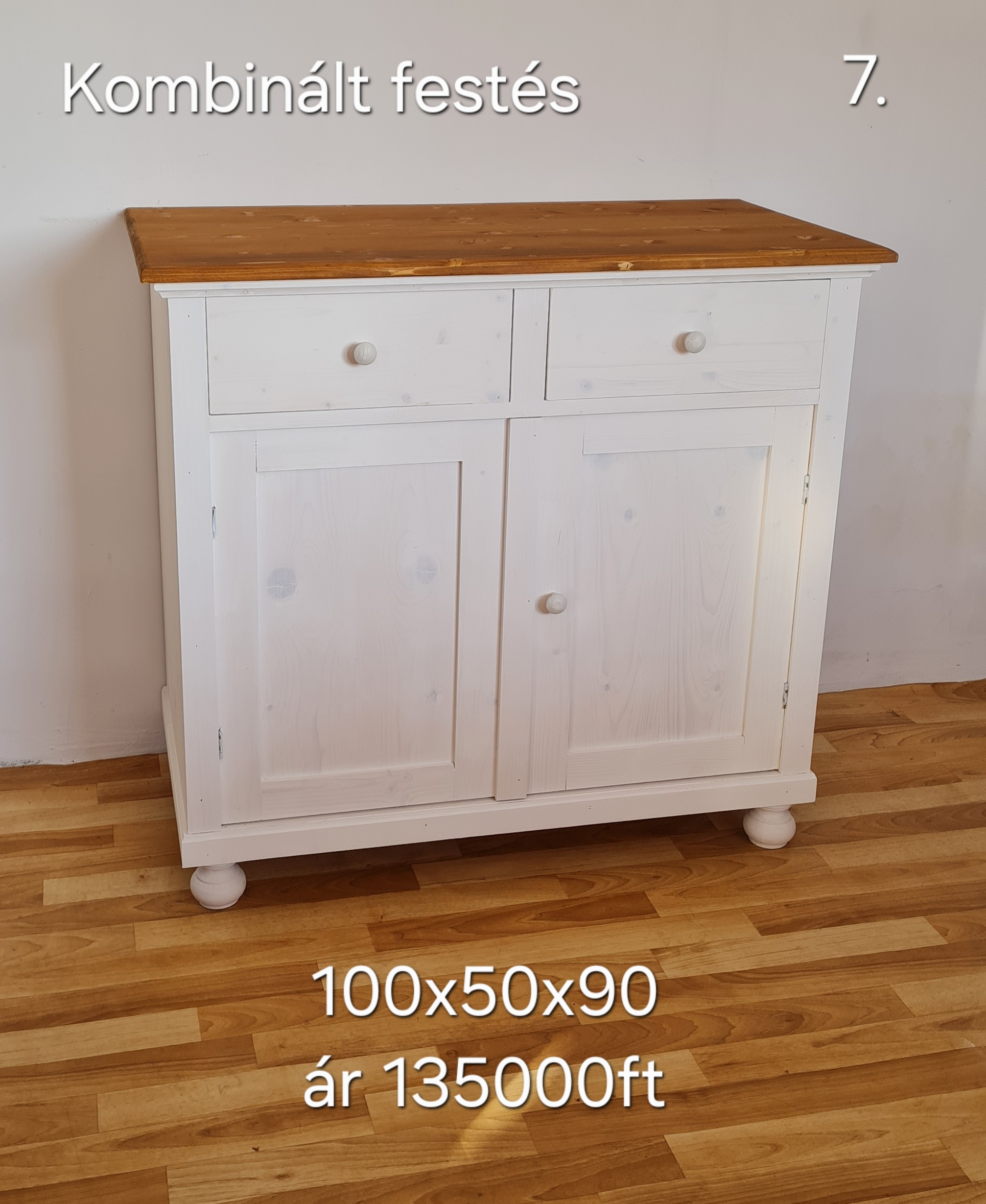 V. Ajtós komód 100x50x90cm - új készítésű - Image 12