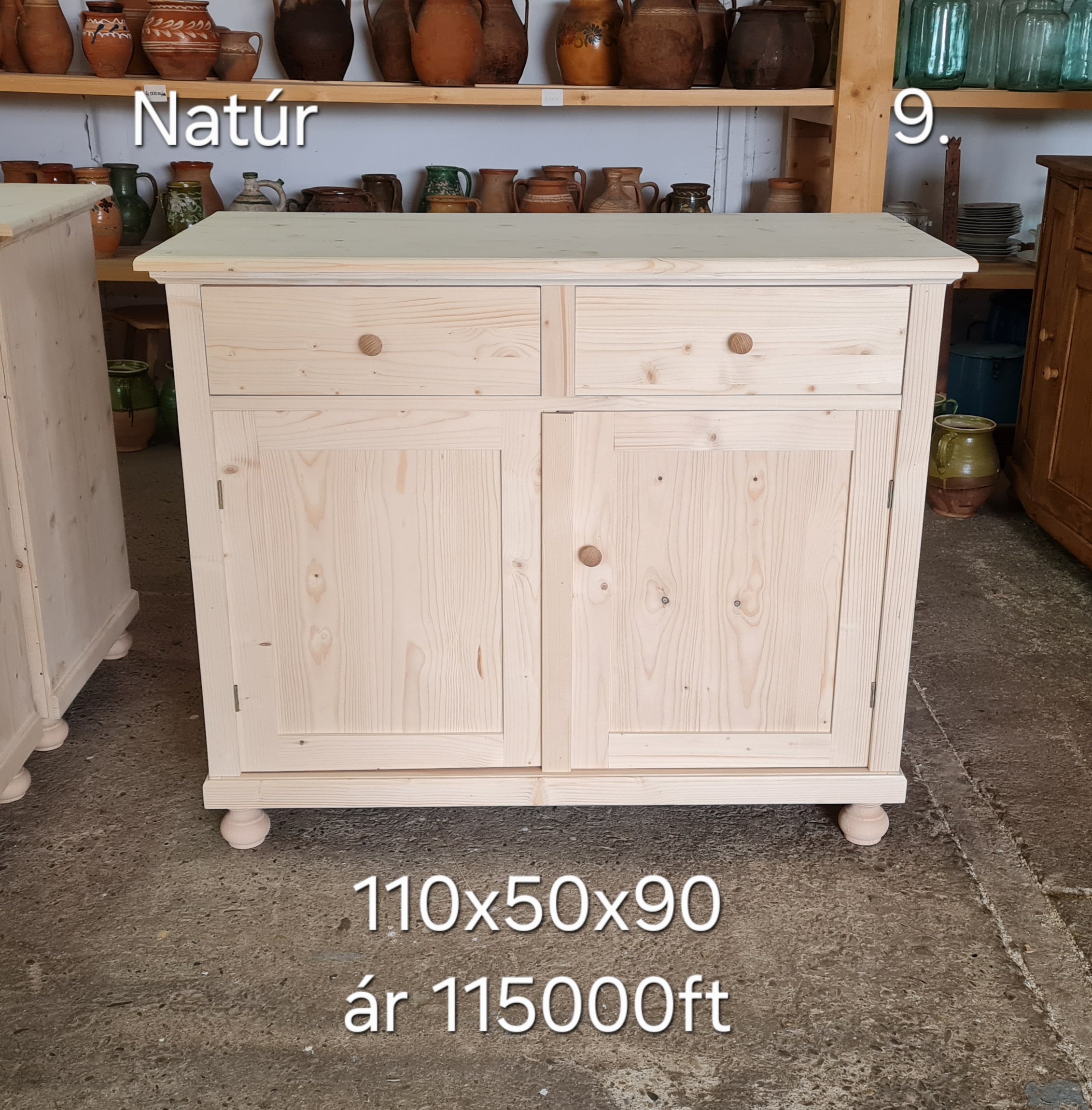 X. Ajtós komód 110x50x90cm - új készítésű - Image 2