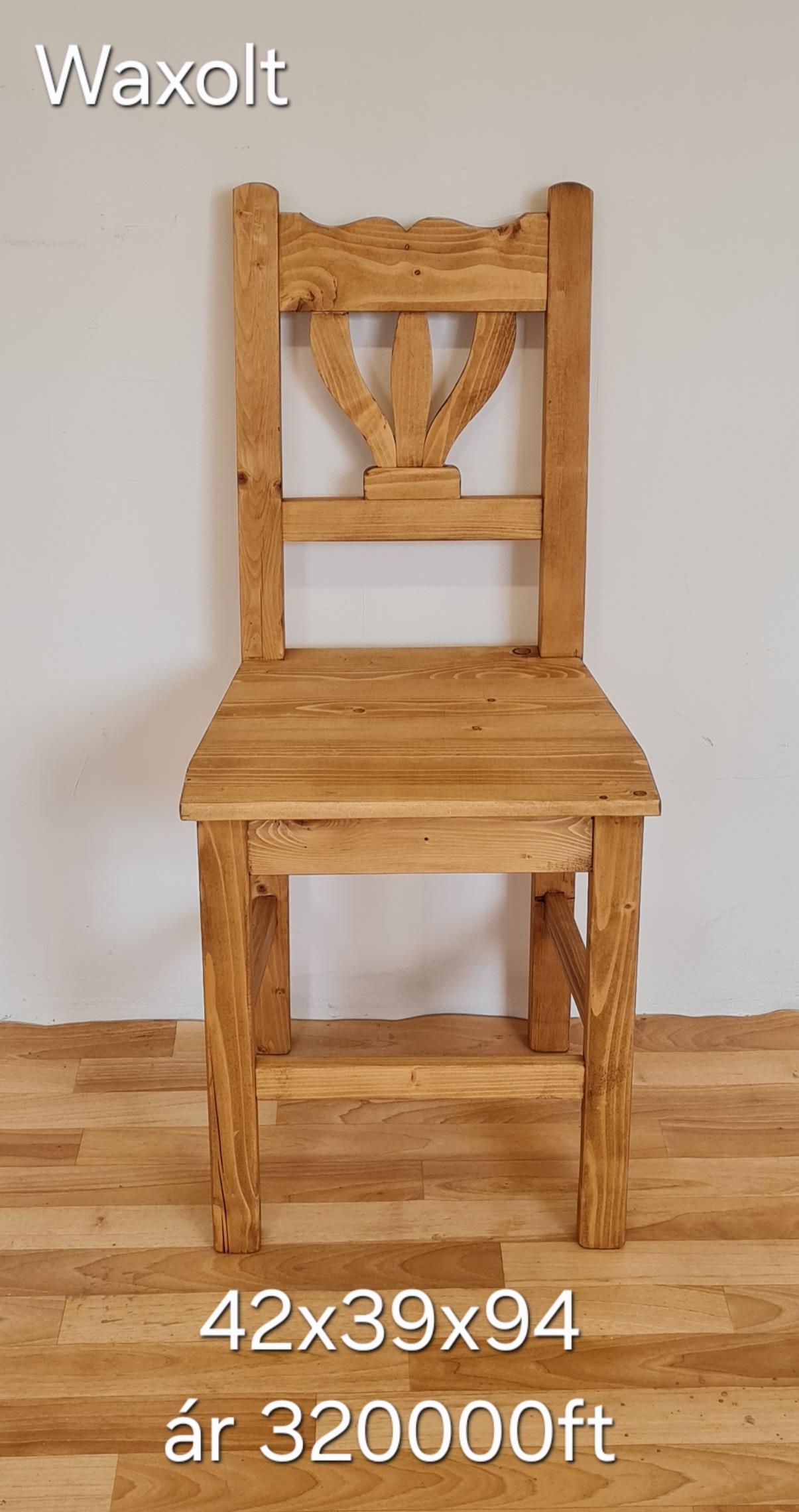 O. Tulipános szék 42x39x94cm - új készítésű