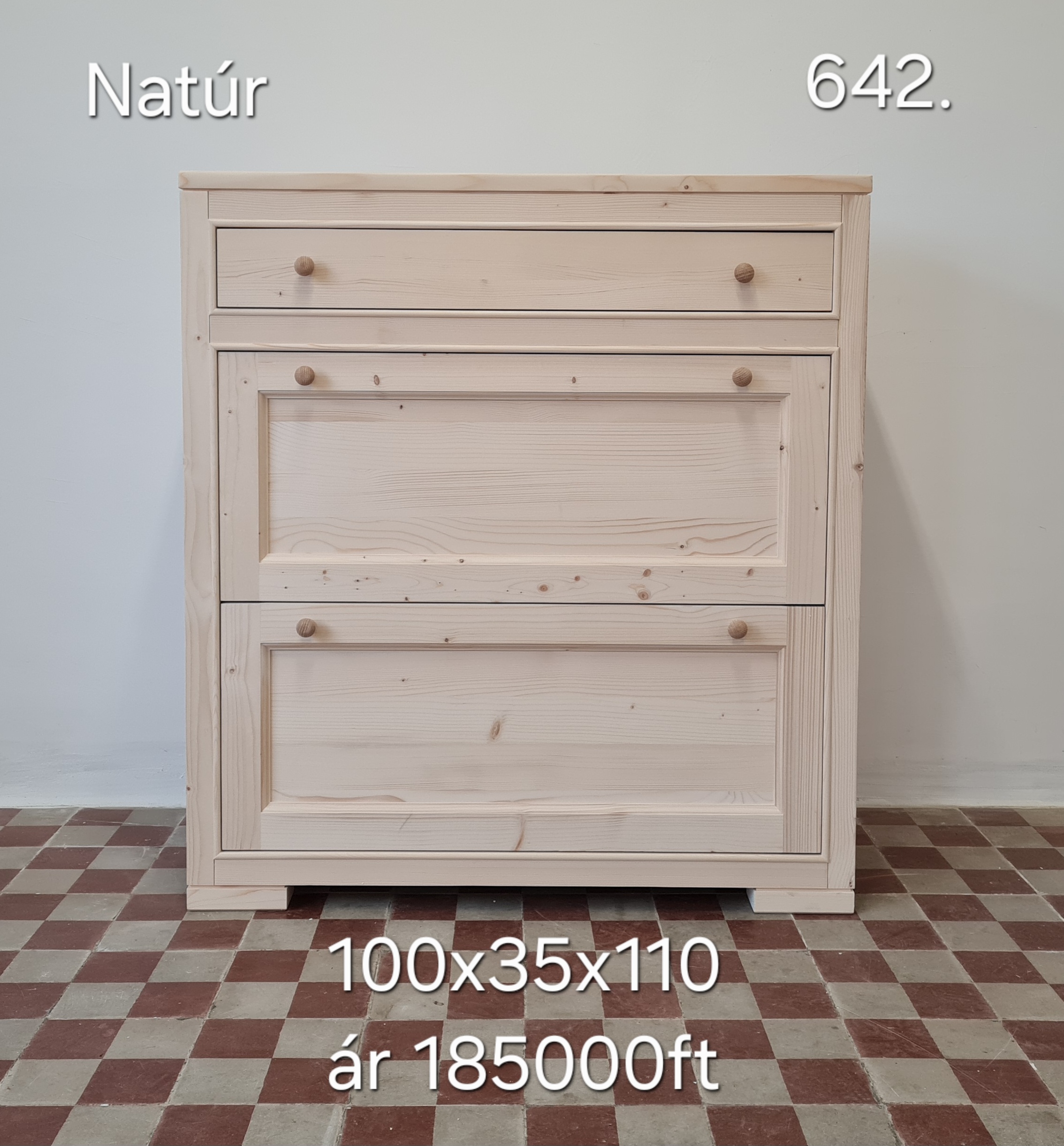 J. Cipős szekrény 100x35x110cm – új készítésű - Image 2