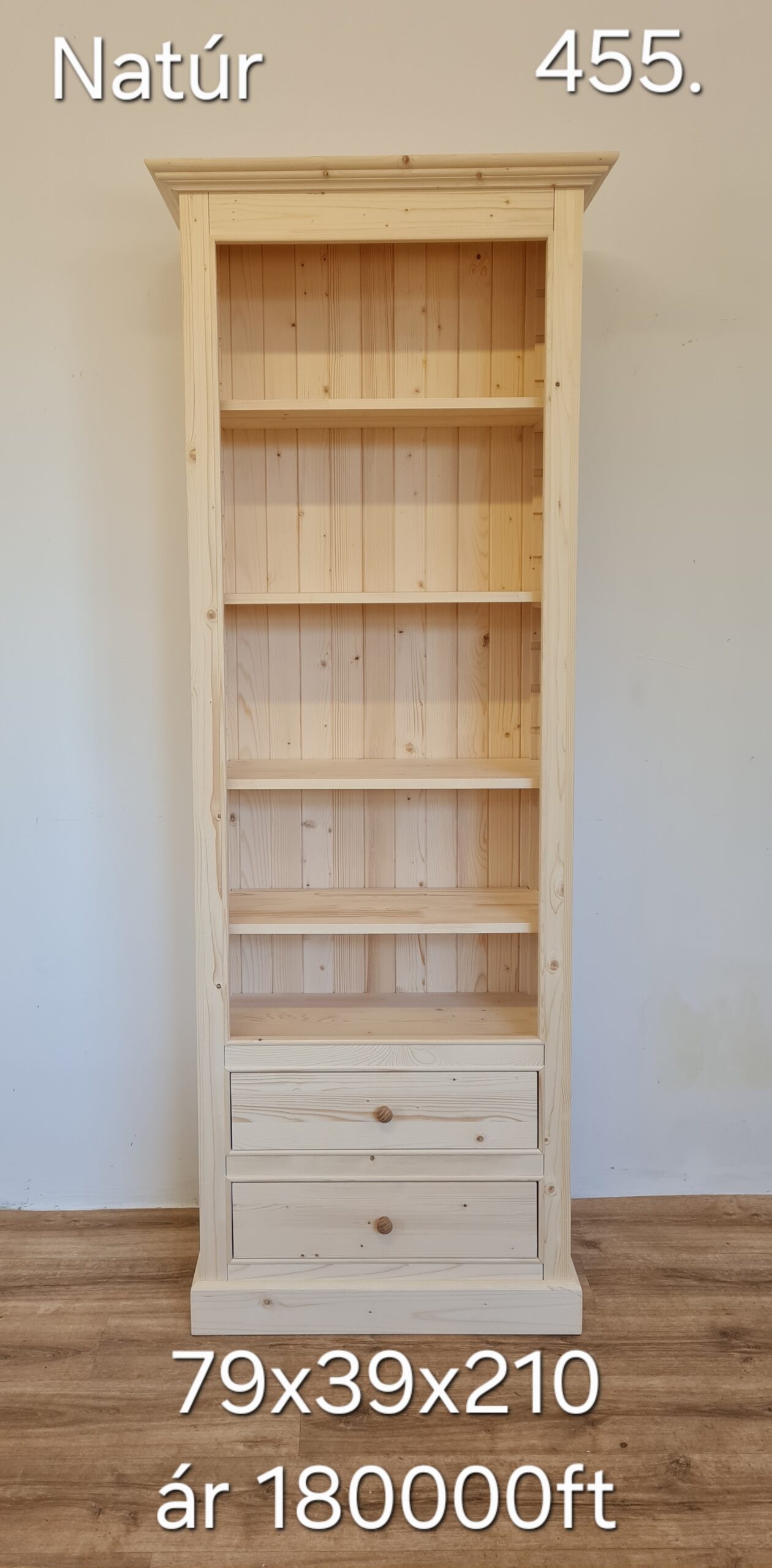 J. Nyitott polcos, fiókos 79x39x210cm – új készítésű - Image 2