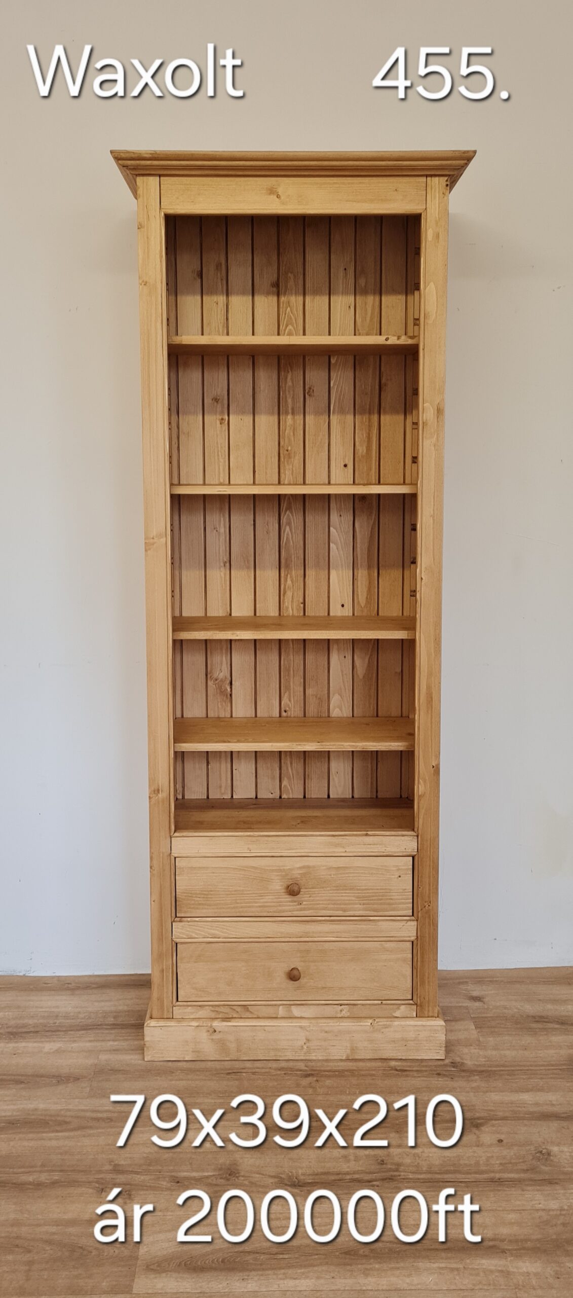 J. Nyitott polcos, fiókos 79x39x210cm – új készítésű - Image 4