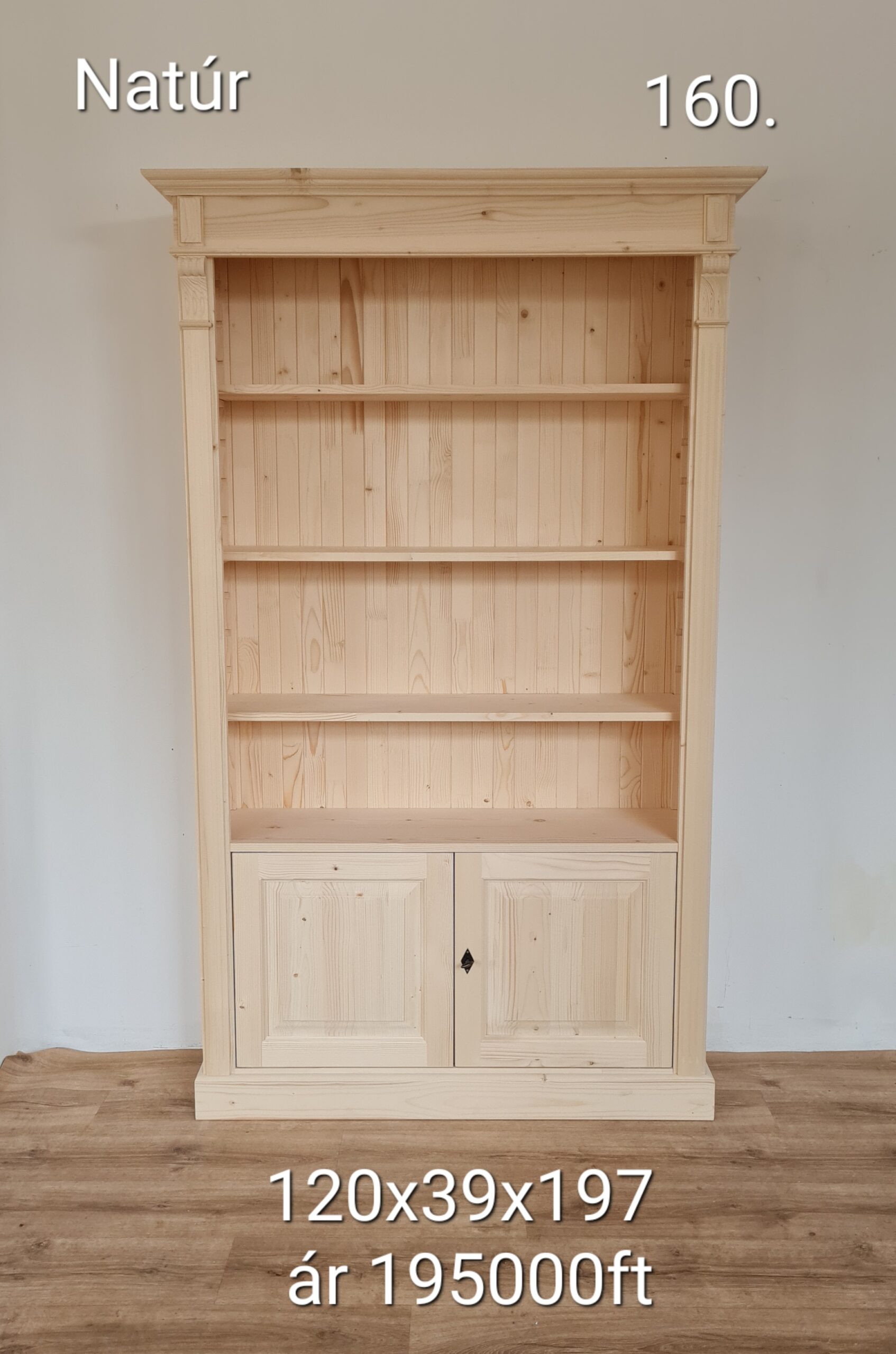 K. Nyitott polcos, fiókos 120x39x197cm – új készítésű - Image 2