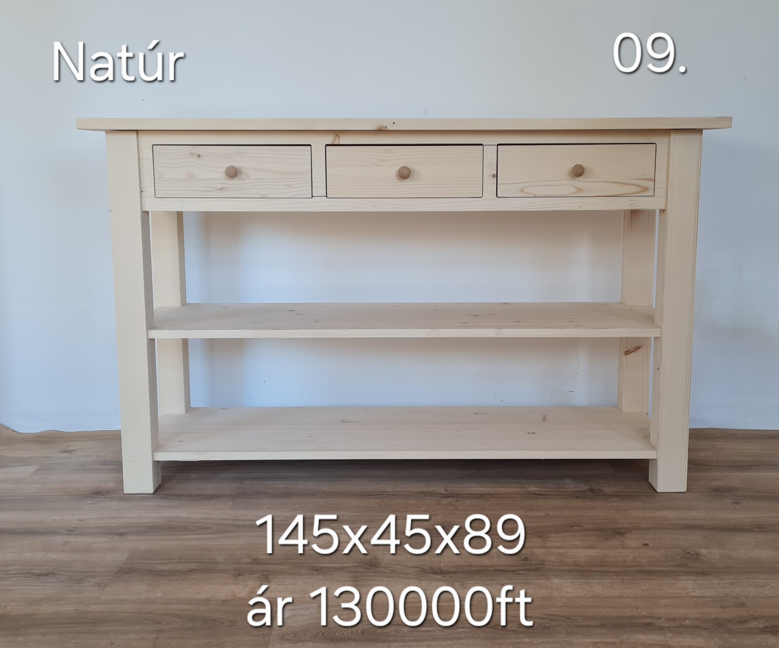 C. Konzolasztal 145x45x89cm - új készítésű - Image 2