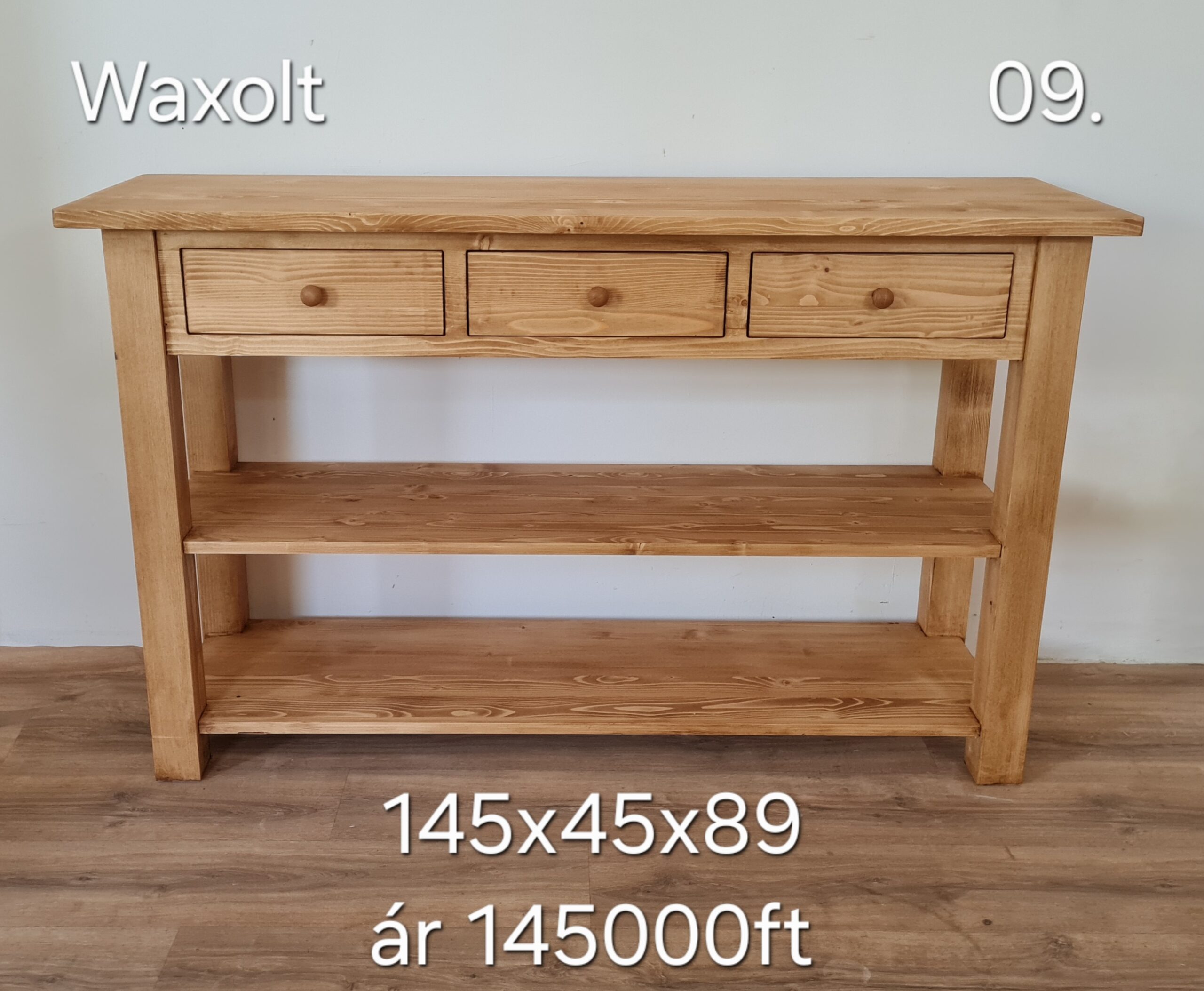 C. Konzolasztal 145x45x89cm - új készítésű - Image 4