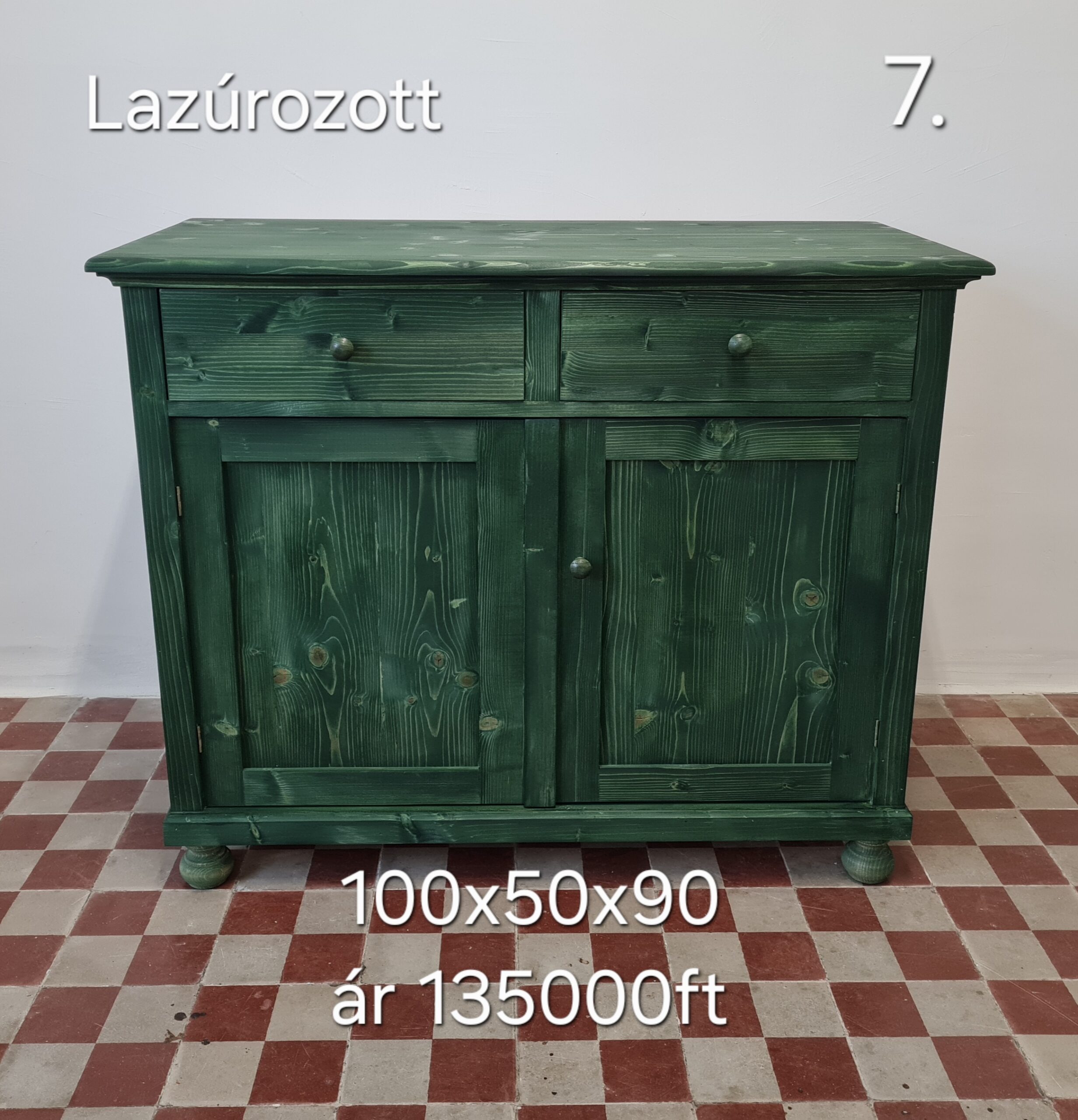 V. Ajtós komód 100x50x90cm - új készítésű - Image 10