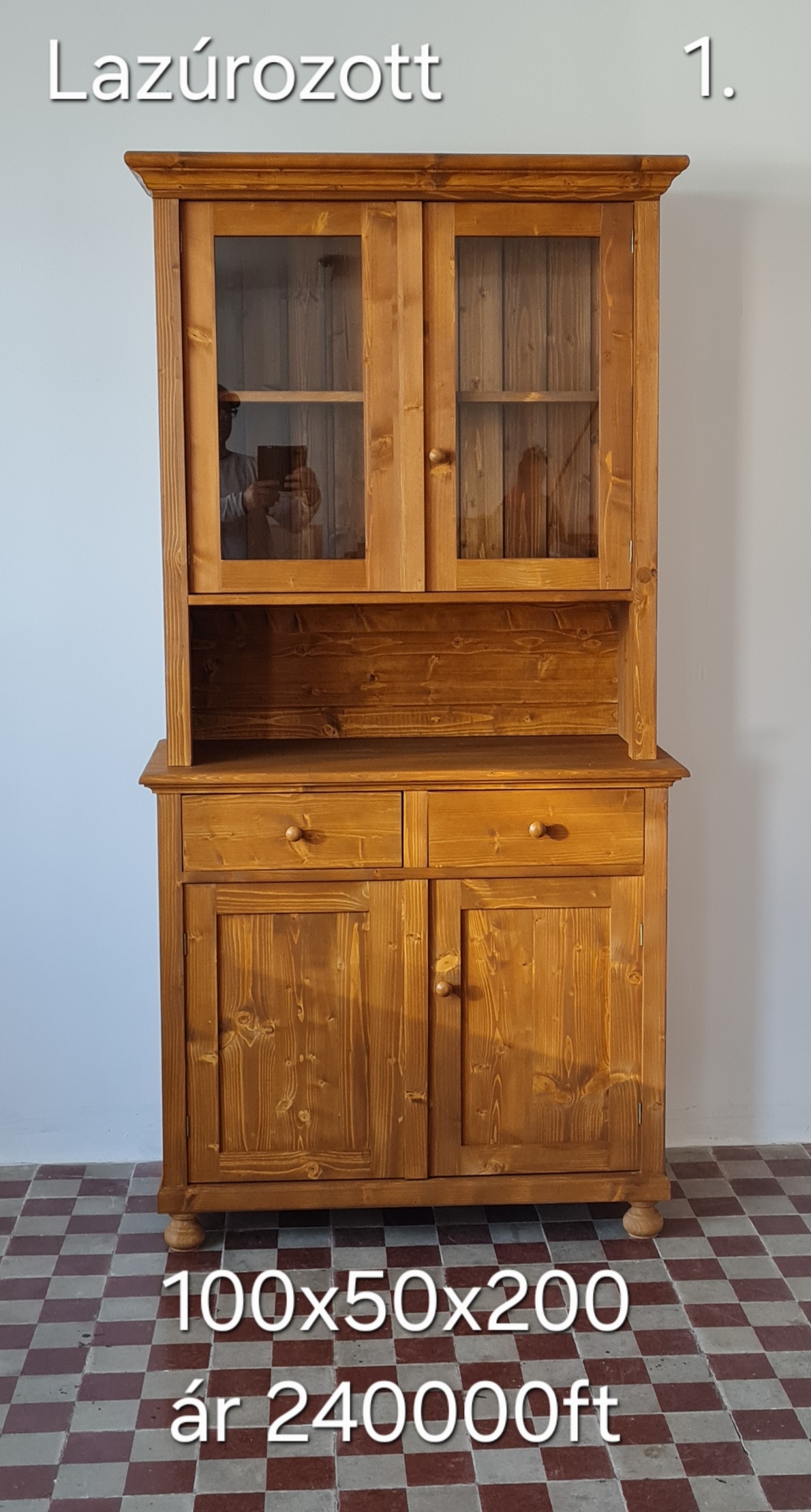 C. Kredenc, tálaló 100x50x200cm – új készítésű - Image 8