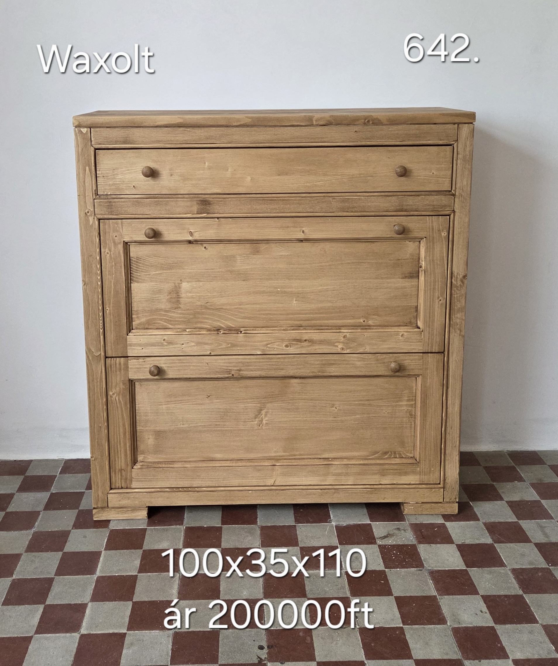 J. Cipős szekrény 100x35x110cm – új készítésű - Image 6