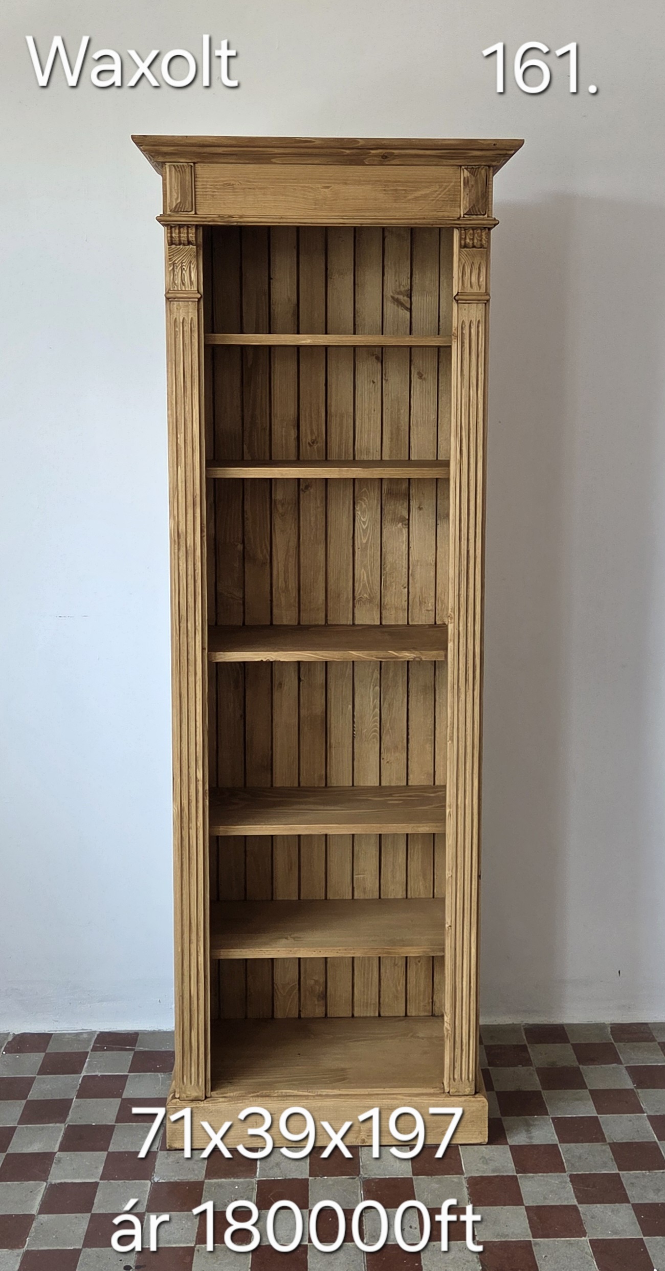 G. Nyitott polcos 71x39x197cm – új készítésű - Image 4