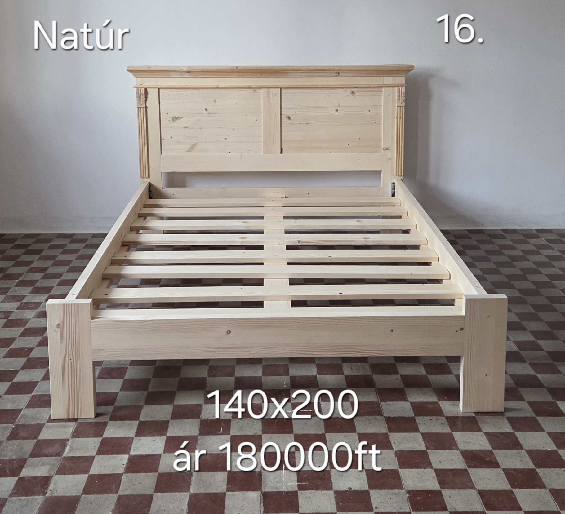 KA. Francia ágy 140x200cm - új készítésű - Image 2