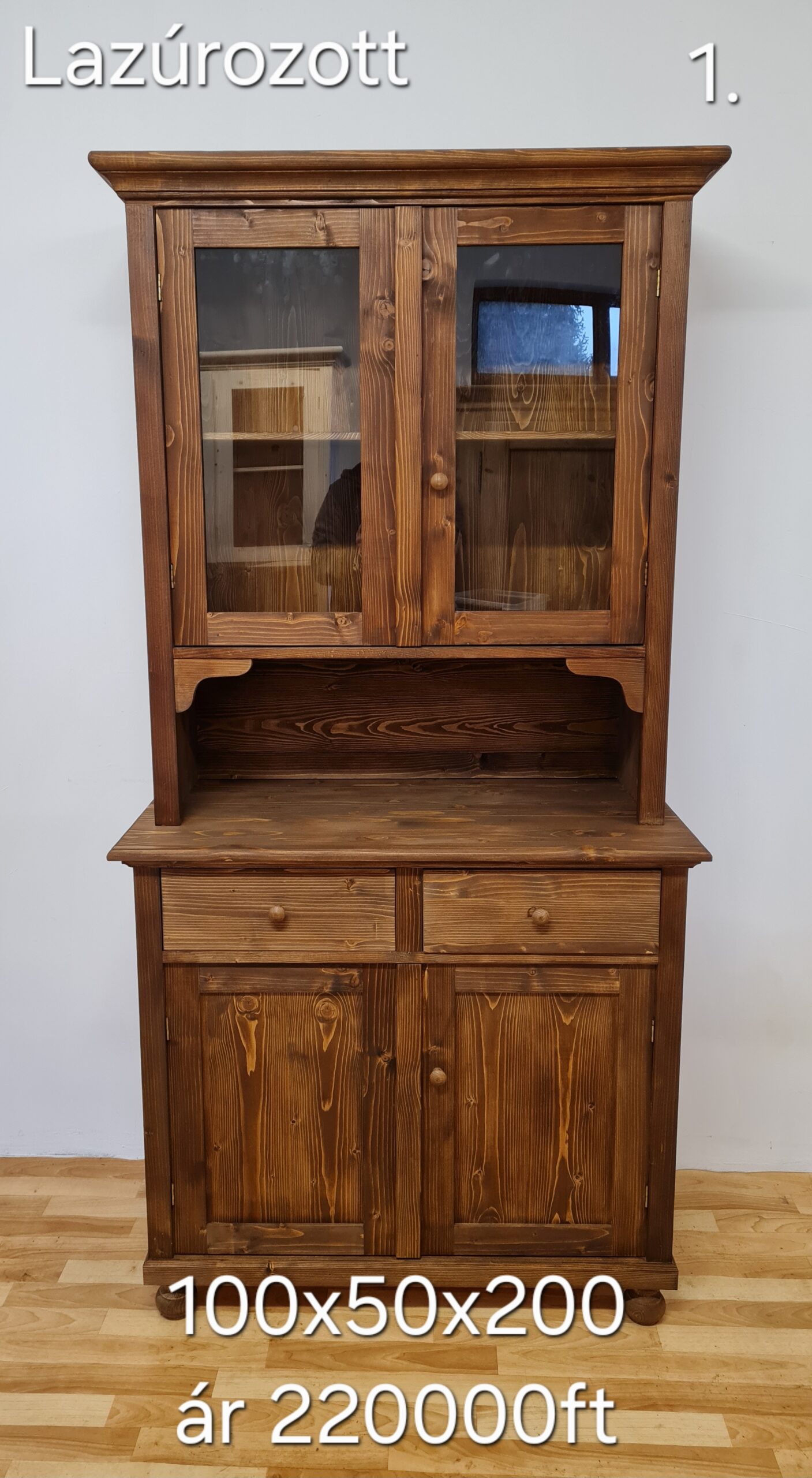 C. Kredenc, tálaló 100x50x200cm – új készítésű - Image 10