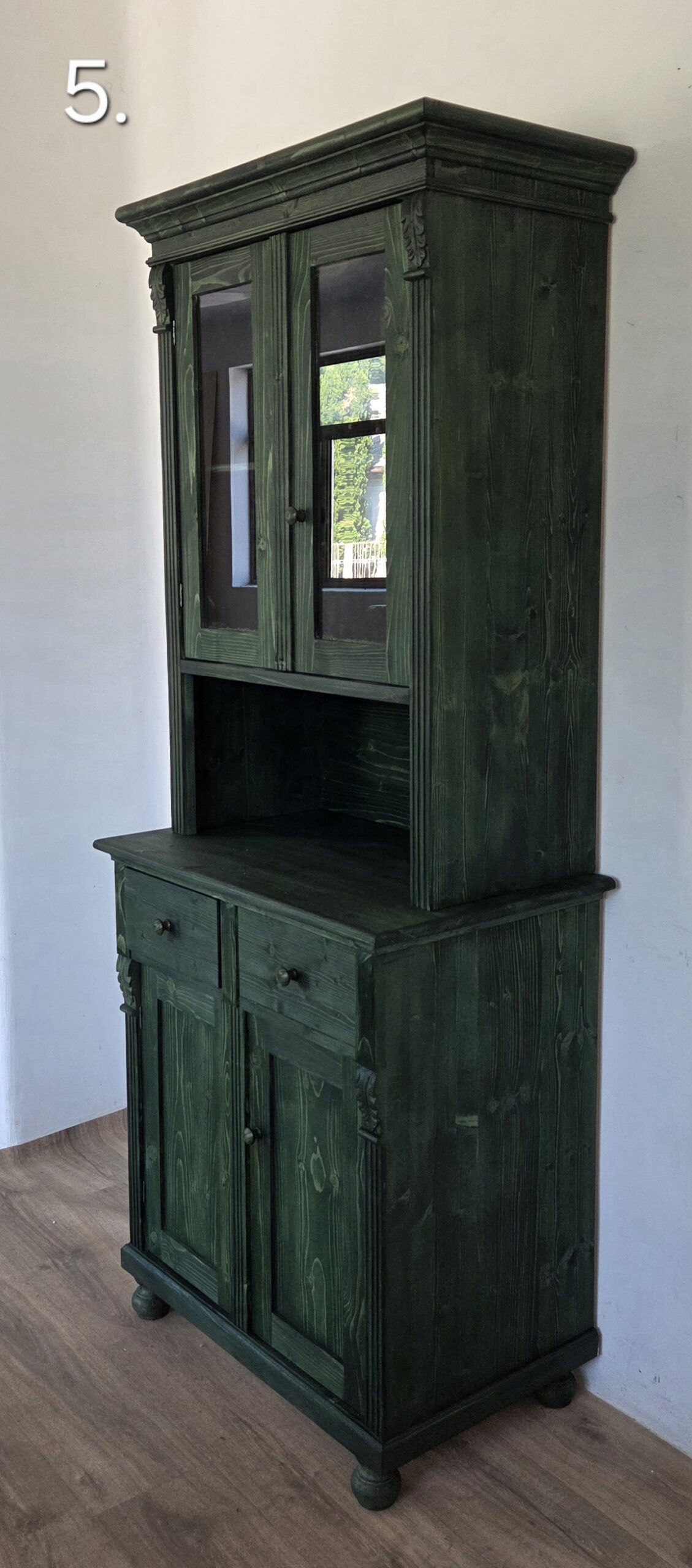 B. Kredenc, tálaló, díszes 80x50x200cm – új készítésű - Image 5