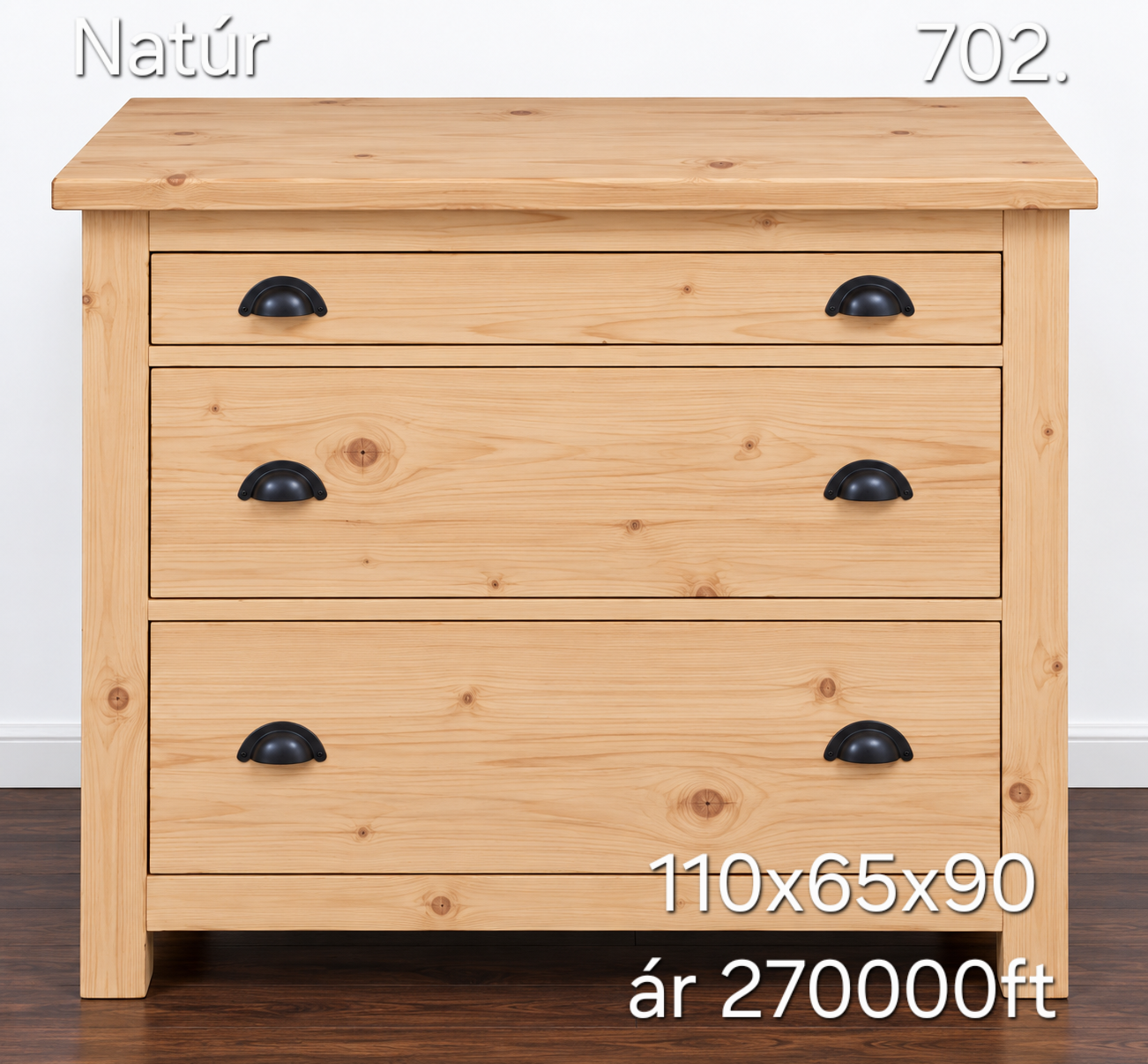 F. Raktáron Alsó rész 110x65x90cm - új készítésű - Image 2